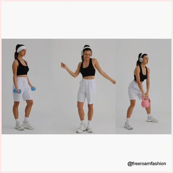 Loose Fit Yoga Shorts with Drawstring and 3 Pockets for Lounge and Active Wear - Picture 6 of 7